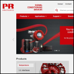 Screen shot of the PR Electronics (UK) Ltd website.