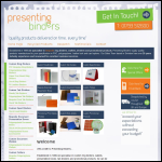 Screen shot of the Presenting Binders Ltd website.