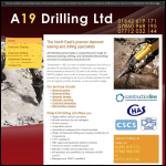 Screen shot of the A19 Drilling Ltd website.
