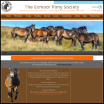 Screen shot of the The Exmoor Pony Society website.