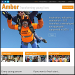 Screen shot of the The Amber Foundation website.