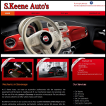 Screen shot of the S. Keene Autos Ltd website.