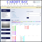 Screen shot of the Cardiff Bay Yacht Club Ltd website.