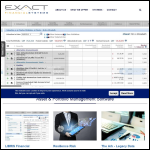 Screen shot of the Exact Financial Systems Ltd website.