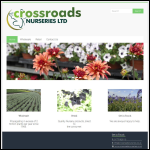 Screen shot of the Crossroads Nurseries Ltd website.