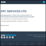 Screen shot of the Epssc Services Ltd website.