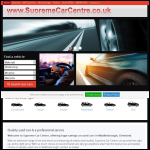 Screen shot of the Supreme Cars Ltd website.