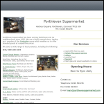 Screen shot of the Porthleven Supermarket Ltd website.