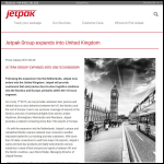 Screen shot of the Jetoak Ltd website.
