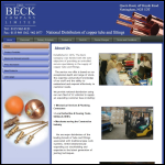 Screen shot of the Becksg Ltd website.