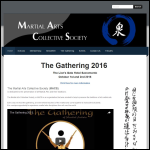 Screen shot of the The Society of Martial Arts website.