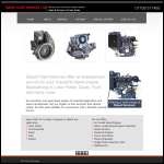 Screen shot of the Diesel Plant Services Ltd website.