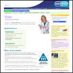 Screen shot of the Wellway Pharmacy Ltd website.