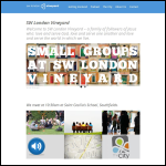 Screen shot of the Sw London Vineyard website.
