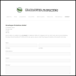 Screen shot of the Grasshopper Productions Ltd website.