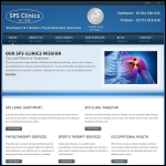 Screen shot of the Sps Clinics Ltd website.