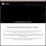 Screen shot of the Japan Philatelic Group Ltd website.