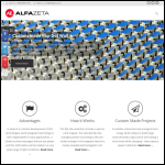 Screen shot of the Alpha Zeta Ltd website.
