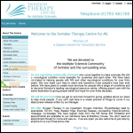 Screen shot of the Swindon Therapy Centre for Multiple Sclerosis website.