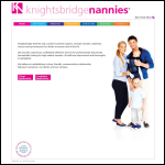 Screen shot of the Knightsbridge Nannies Ltd website.