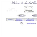 Screen shot of the Applied Neuroscience Ltd website.