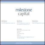 Screen shot of the Milestone Capital Services Ltd website.