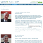 Screen shot of the Centre for Men's Health Ltd website.