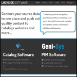 Screen shot of the Lockside Software Ltd website.