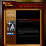 Screen shot of the Owens Restaurant Ltd website.