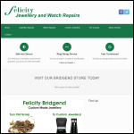 Screen shot of the Felicity Jewellers Ltd website.