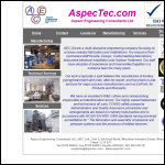 Screen shot of the Aspect Engineering Consultants Ltd website.