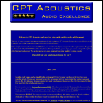 Screen shot of the Cpt Acoustics Ltd website.
