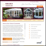 Screen shot of the Brorn Windows & Conservatories Ltd website.