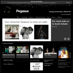 Screen shot of the Pegasus Theatre Trust website.