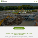 Screen shot of the K & B Crushers Ltd website.
