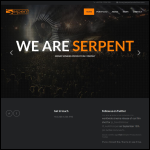 Screen shot of the Serpent Productions Ltd website.