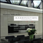 Screen shot of the Babbington Construction Ltd website.