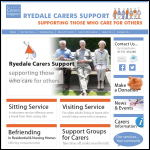 Screen shot of the Scarborough & Ryedale Carers Resource website.