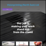 Screen shot of the Visionprinting Ltd website.