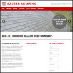 Screen shot of the Salter Roofing Ltd website.