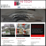Screen shot of the Hi-tech Surface Treatment Ltd website.