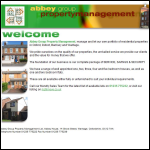 Screen shot of the Abbey House Management Company Ltd website.