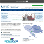 Screen shot of the The Carers' Resource website.
