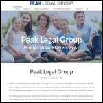 Screen shot of the Peak Legal Ltd website.