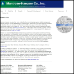 Screen shot of the Mantrose Uk Ltd website.
