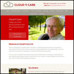 Screen shot of the Cloud 9 Care Ltd website.