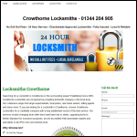 Screen shot of the Crowthorne Locksmith website.