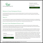 Screen shot of the Career Development Finance Ltd website.
