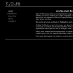 Screen shot of the Cutler Architects website.