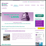 Screen shot of the Leeds Autism Services website.